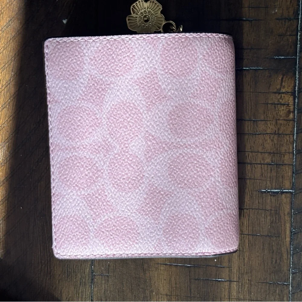 Coach Powder Pink and Brown Signature Satchel Medium Rowan and Snap Wallet NWT - Picture 5 of 9
